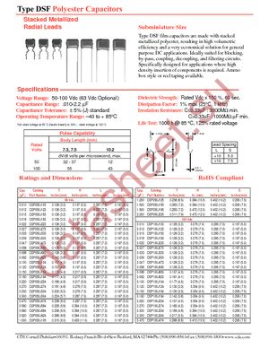 DSF050J105 datasheet  